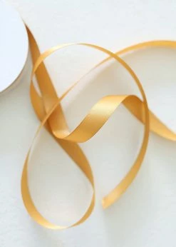 Afloral Tools & Accents Gold Double Faced Satin Ribbon - 5/8"