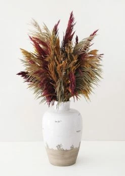 Afloral Distressed Ceramic Large Jug Vase - 14.75