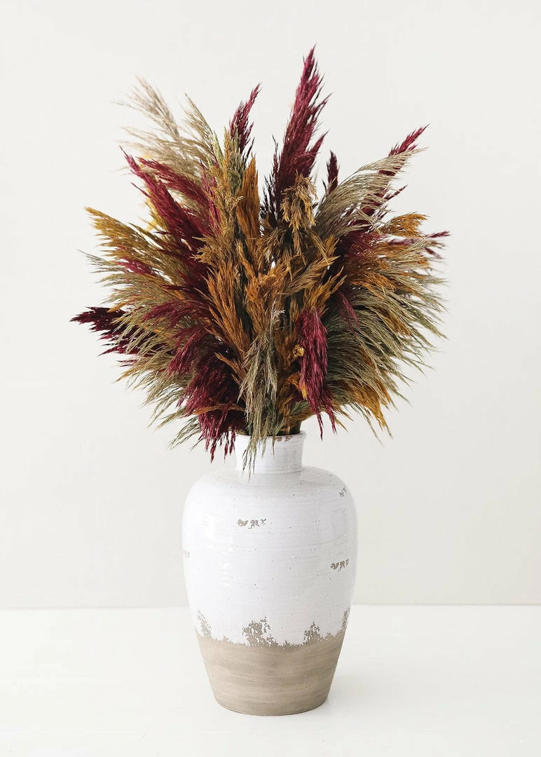 Afloral Distressed Ceramic Large Jug Vase - 14.75"