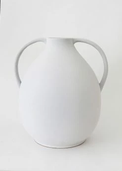 Afloral Natural White Clay Jug Vase - 14" Vases