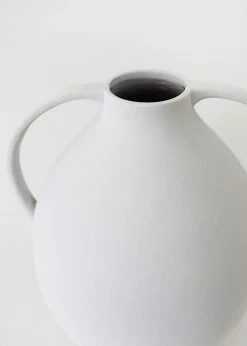 Afloral Natural White Clay Jug Vase - 14