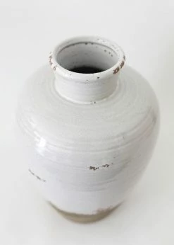 Afloral Distressed Ceramic Large Jug Vase - 14.75