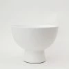 Afloral Large White Ceramic Compote - 6"