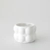 Afloral White Ceramic Large Hobnail Pot - 3"