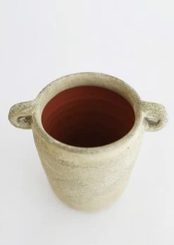 Afloral.com Tuscan Farmhouse Distressed Vase With Handles - 5.5