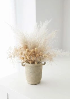 Afloral.com Tuscan Farmhouse Distressed Vase With Handles - 5.5"