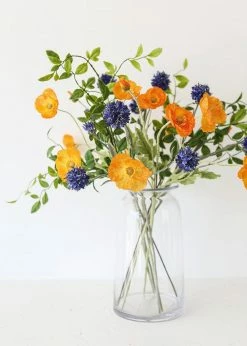 Afloral Artificial Flowers Artificial Cornflower Flower In Blue - 24