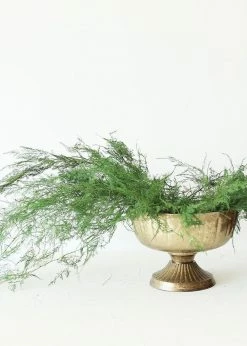 Afloral Vases Distressed Gold Metal Compote Bowl - 5.5