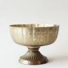 Afloral Vases Distressed Gold Metal Compote Bowl - 5.5"