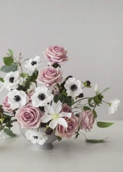 Afloral Artificial Flowers Real Touch White Anemone Flower - 14