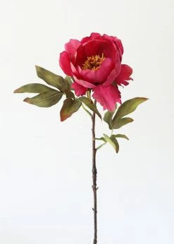 Afloral Artificial Flowers Fuchsia Artificial Peony Flower - 22"