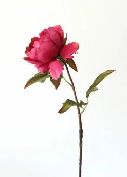 Afloral Artificial Flowers Fuchsia Artificial Peony Flower - 22"