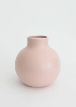 Afloral Dusty Pink Round Ceramic Vase - 8"
