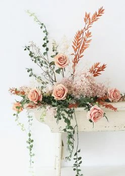 Afloral Pink Mauve Silk Rose Flower - 21.5