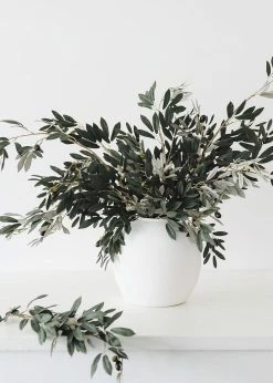 Afloral Artificial Plants Fake Olive Branch - 35