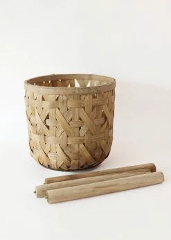 Afloral Woven Basket Plant Stand - 21.5