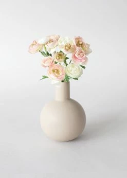 Afloral Beige Mini Ceramic Bud Vase - 5