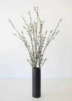Afloral Fake Plastic Pussy Willow Branch - 45"