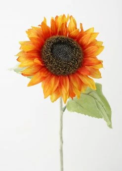 Afloral Fake Sunflower In Flame Orange - 25