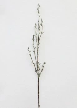 Afloral Fake Plastic Pussy Willow Branch - 45"