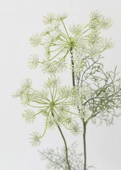 Afloral Artificial Flowers White Fake Queen Anne Wildflowers - 33"