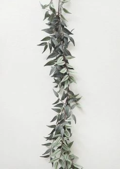 Afloral Artificial Plants Artificial Italian Ruscus Leaf Garland - 6'