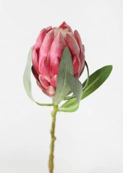 Afloral Artificial Flowers Pink Faux Protea Bud Flower - 18.5