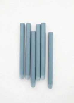 Afloral Tools & Accents Pack Of 6 Soft Blue Taper Candles - 9.5
