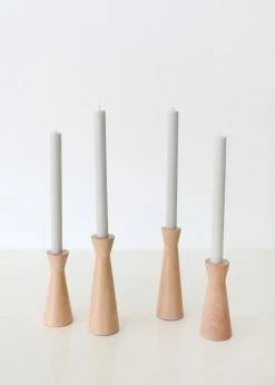 Afloral Pack Of 6 Taper Candles In Skylight - 9.5