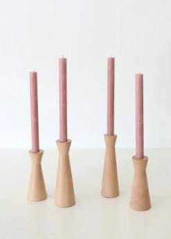 Afloral Tools & Accents Pack Of 6 Taper Candles In Desert Rose - 9.5