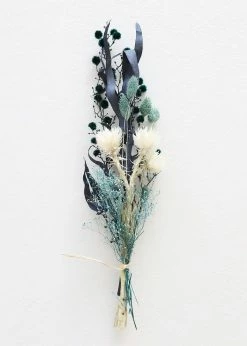 Afloral Dried Flowers Petite Dried Flower Bundle In Blue - 8-16"