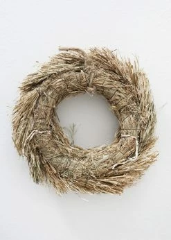 Afloral Dried Flowers Small Natural Dried Grain Grass Wreath - 11-12