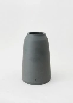 Afloral Handmade Black Stoneware Bouquet Vase By L'impatience - 7.75" Vases