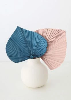 Afloral Blue Dried Palm Spear - 14-16