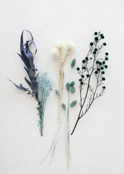 Afloral Dried Flowers Petite Dried Flower Bundle In Blue - 8-16