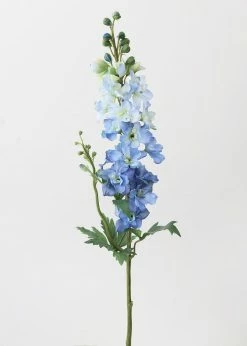 Afloral Blue Fake Larkspur Delphinium - 35" Artificial Flowers
