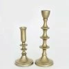 Afloral Set Of 2 Antique Gold Candle Holders - 7-10" Tools & Accents