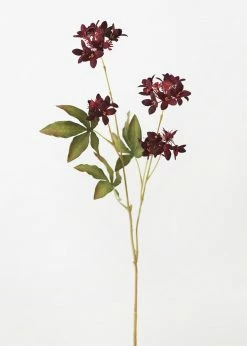 Afloral Burgundy Artificial Viburnum Wildflowers - 37"