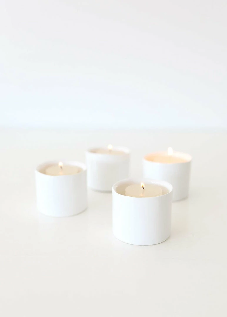 Afloral Petite White Ceramic Votive Holder - 2.25-2.5" Vases