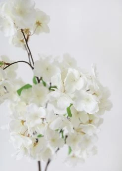 Afloral Artificial Flowers Faux Cherry Blossom In Cream White - 44