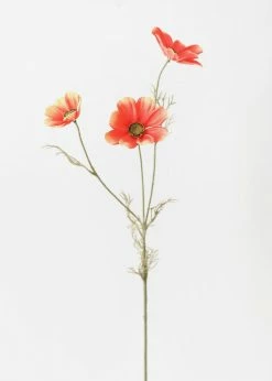 Afloral Coral Sunset Artificial Cosmos Wildflowers - 30