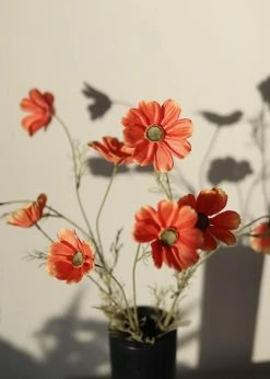 Afloral Coral Sunset Artificial Cosmos Wildflowers - 30" Artificial Flowers