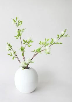 Afloral Artificial Flowers Cream Fake Viburnum Wildflower Branch - 46