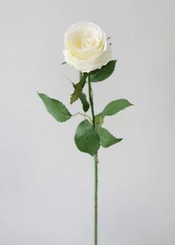 Afloral Cream Fake Cottage Rose Bud - 27.5"