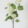 Afloral Artificial Flowers Cream White Artificial Snowball Flowers - 24"