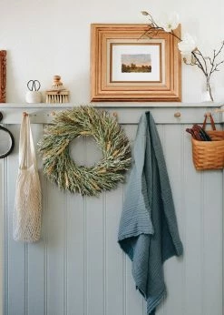 Afloral Natural Dried Wheat Grass Wreath - 18" Dried Flowers