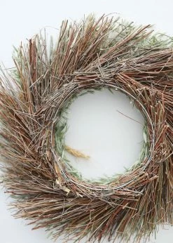 Afloral Natural Dried Wheat Grass Wreath - 18