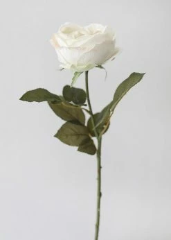 Afloral Eggshell Cream English Cabbage Rose - 25" Artificial Flowers