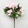 Afloral Artificial Flowers Pink Azalea Silk Flowers Bush - 13"