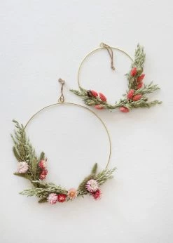 Afloral Dried Floral Hoop Styling Kit - 2 Hoops Dried Flowers